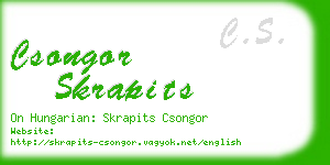 csongor skrapits business card